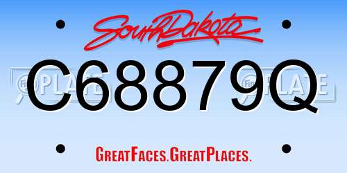 C68879Q South Dakota License Plate