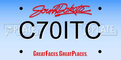 C70ITC South Dakota License Plate