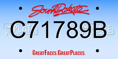 C71789B South Dakota License Plate