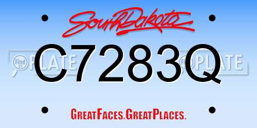 C7283Q South Dakota License Plate