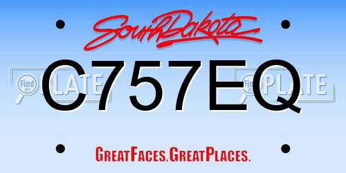 C757EQ South Dakota License Plate