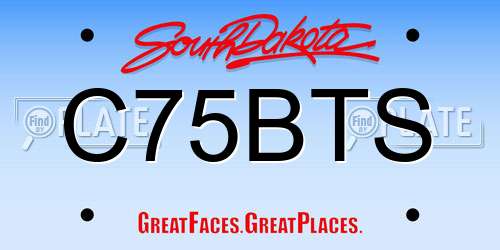 C75BTS South Dakota License Plate