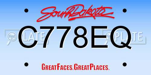 C778EQ South Dakota License Plate