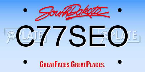 C77SEO South Dakota License Plate