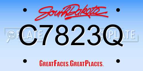 C7823Q South Dakota License Plate