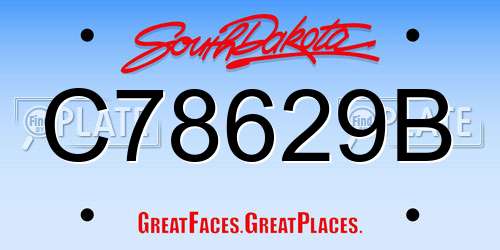 C78629B South Dakota License Plate
