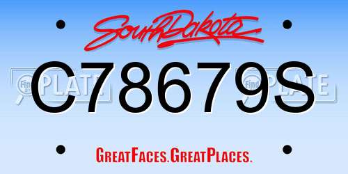 C78679S South Dakota License Plate