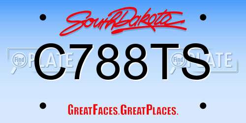 C788TS South Dakota License Plate