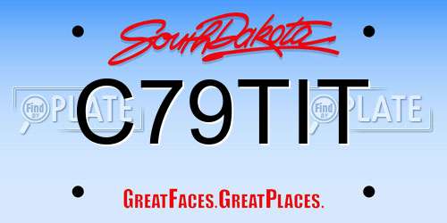 C79TIT South Dakota License Plate