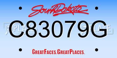 C83079G South Dakota License Plate