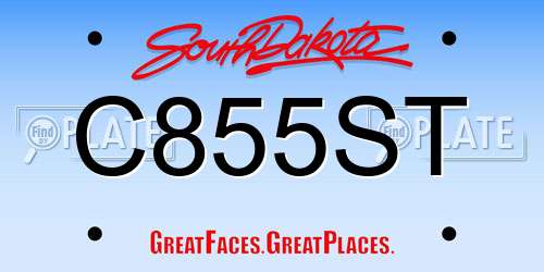 C855ST South Dakota License Plate