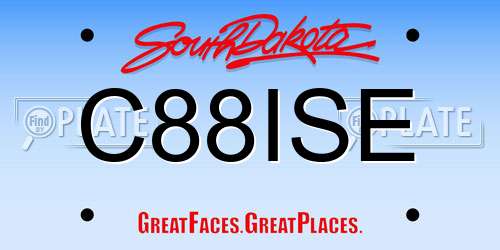 C88ISE South Dakota License Plate