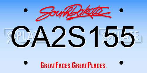 CA2S155 South Dakota License Plate