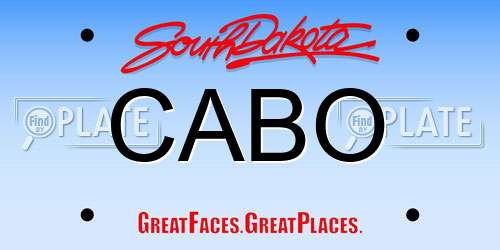 CABO South Dakota License Plate
