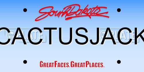 CACTUSJACK South Dakota License Plate