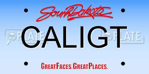 CALIGT South Dakota License Plate