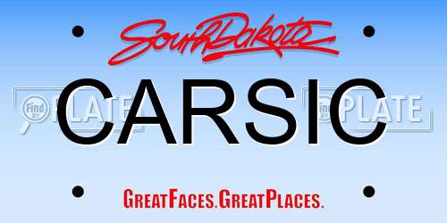 CARSIC South Dakota License Plate