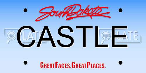 CASTLE South Dakota License Plate