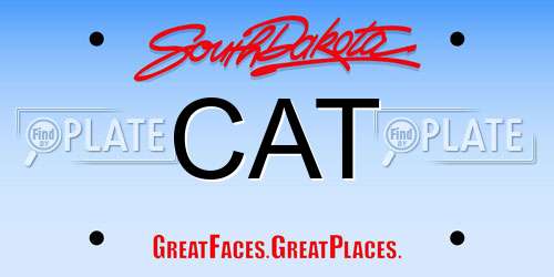 CAT South Dakota License Plate