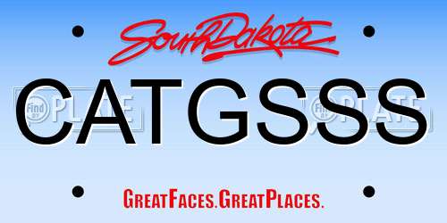 CATGSSS South Dakota License Plate