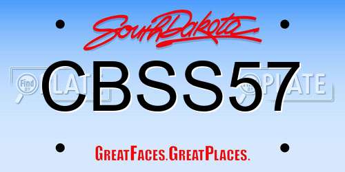 CBSS57 South Dakota License Plate