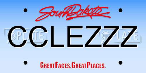 CCLEZZZ South Dakota License Plate