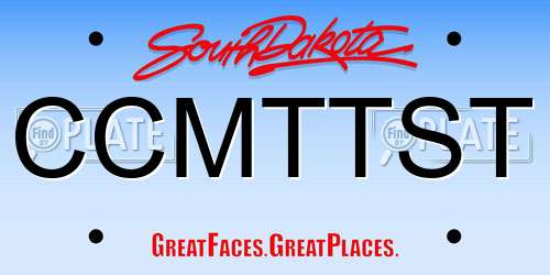 CCMTTST South Dakota License Plate