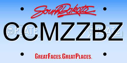 CCMZZBZ South Dakota License Plate