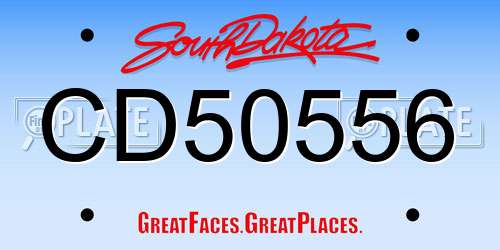 CD50556 South Dakota License Plate