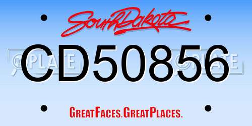 CD50856 South Dakota License Plate