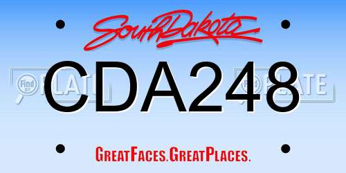 CDA248 South Dakota License Plate