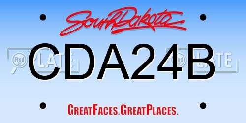 CDA24B South Dakota License Plate