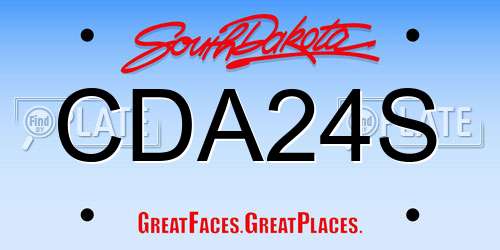 CDA24S South Dakota License Plate