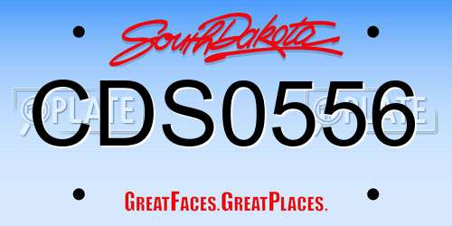 CDS0556 South Dakota License Plate