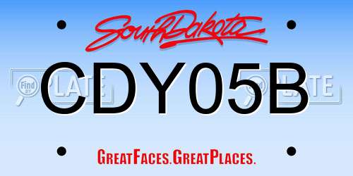 CDY05B South Dakota License Plate
