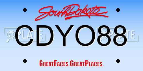 CDYO88 South Dakota License Plate
