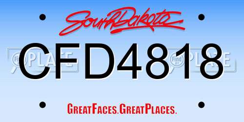 CFD4818 South Dakota License Plate
