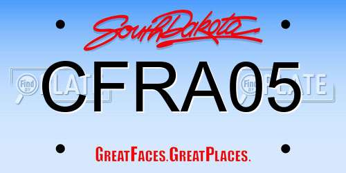CFRA05 South Dakota License Plate