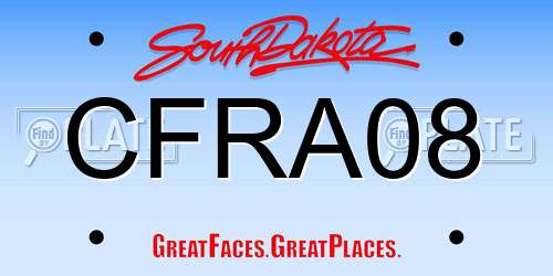 CFRA08 South Dakota License Plate