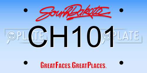 CH101 South Dakota License Plate