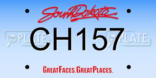 CH157 South Dakota License Plate