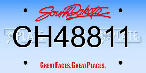 CH48811 South Dakota License Plate