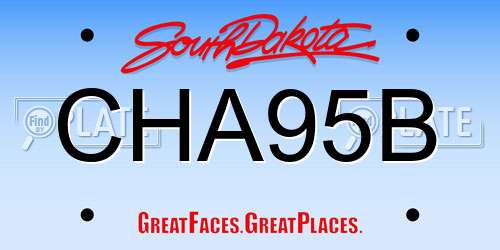 CHA95B South Dakota License Plate