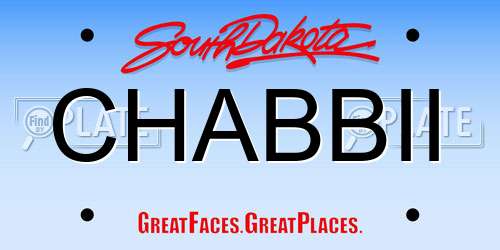 CHABBII South Dakota License Plate