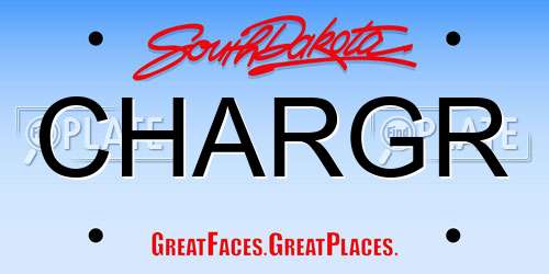 CHARGR South Dakota License Plate