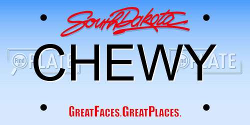 CHEWY South Dakota License Plate