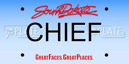 CHIEF South Dakota License Plate