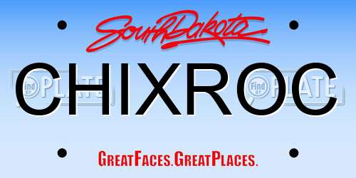 CHIXROC South Dakota License Plate