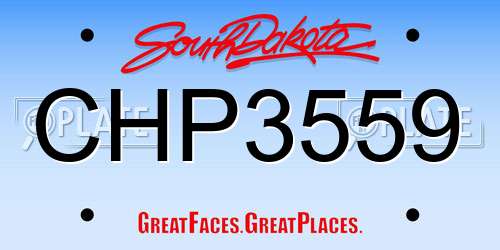 CHP3559 South Dakota License Plate