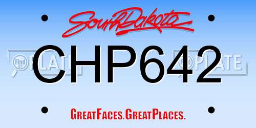 CHP642 South Dakota License Plate